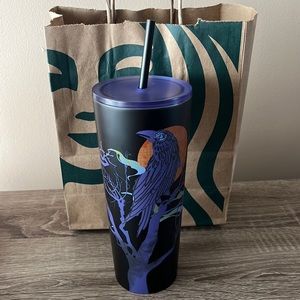 Starbucks Halloween 2022 Raven Cow Tumbler